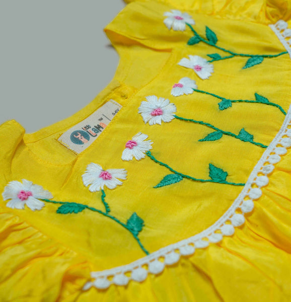 Baby frock hand store embroidery