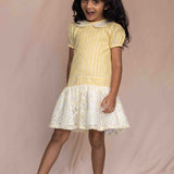 Yellow and White Lace Frock