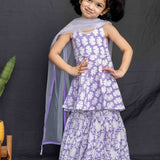 Lilac sharara set with Duppatta