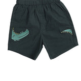 Green Crocodile embroidered shorts for baby boys