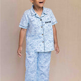 Sharks Printed Blue Night Suit for Boys