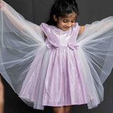 Lilac Shimmer Party Frock for Gurks