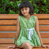 Green Scallop Top for Girls