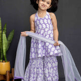 Lilac sharara set with Duppatta