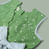 Green Scallop Top for Girls