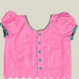 Traditional attire - candy pink Cotton top 