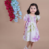 Tie and Dye  Smocking Cotton Frock