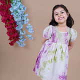 Tie and Dye  Smocking Cotton Frock