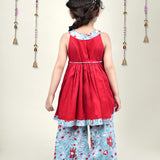 Red Bird Kurta and Salwar Set