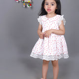 SuperSoft White Ditsy Floral Frock