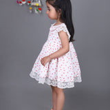 SuperSoft White Ditsy Floral Frock