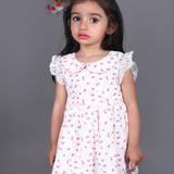 SuperSoft White Ditsy Floral Frock