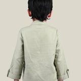 Sage Green Linen Shirt for Boys