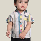 Multi Stripes Linen Shirt  Baby Boys