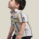 Multi Stripes Linen Shirt  Baby Boys