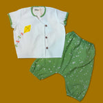 Baby Boy Cotton Dhoti Pant and Kite Embroidered Top