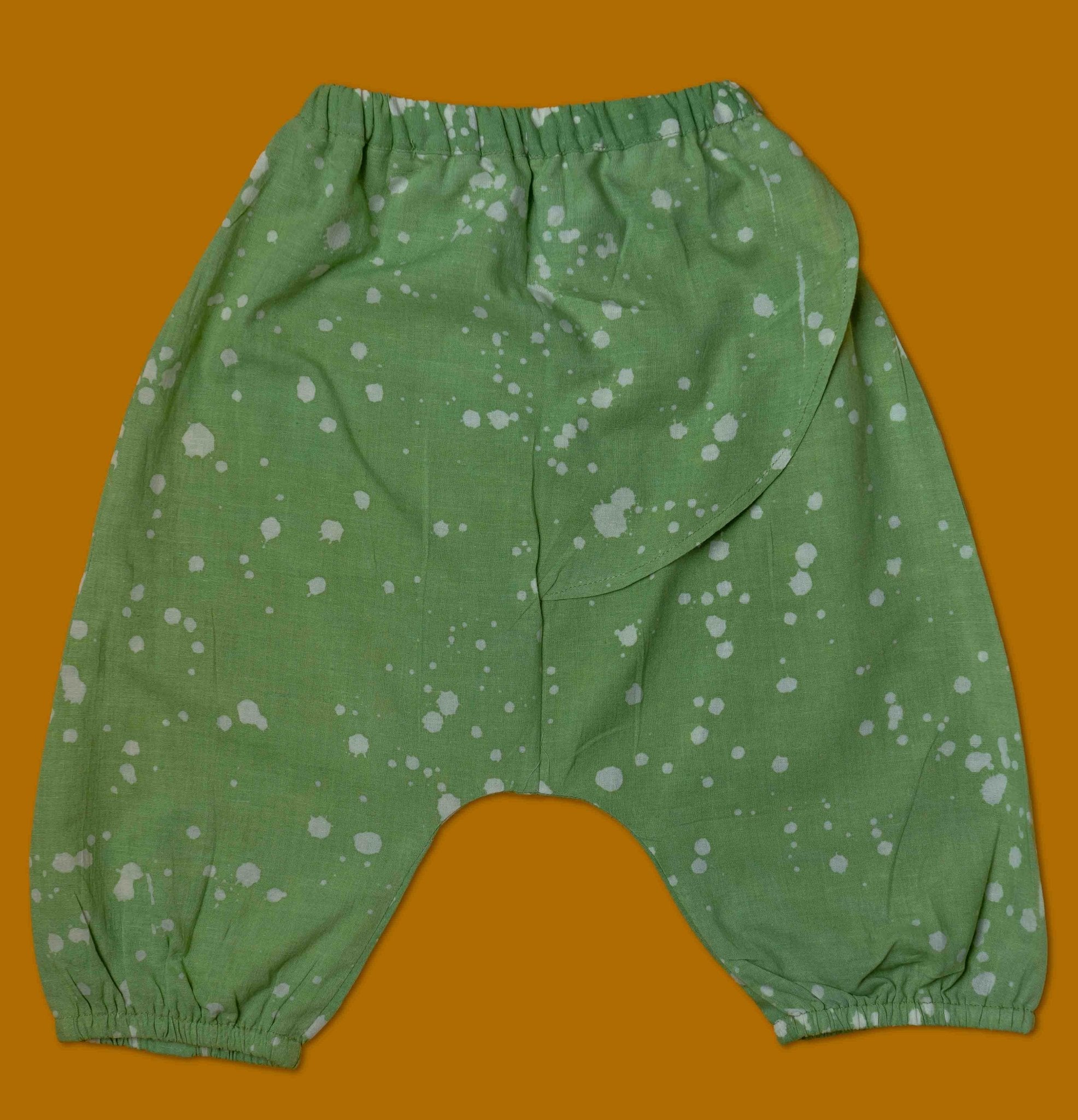 Green Cotton Dhoti Pants