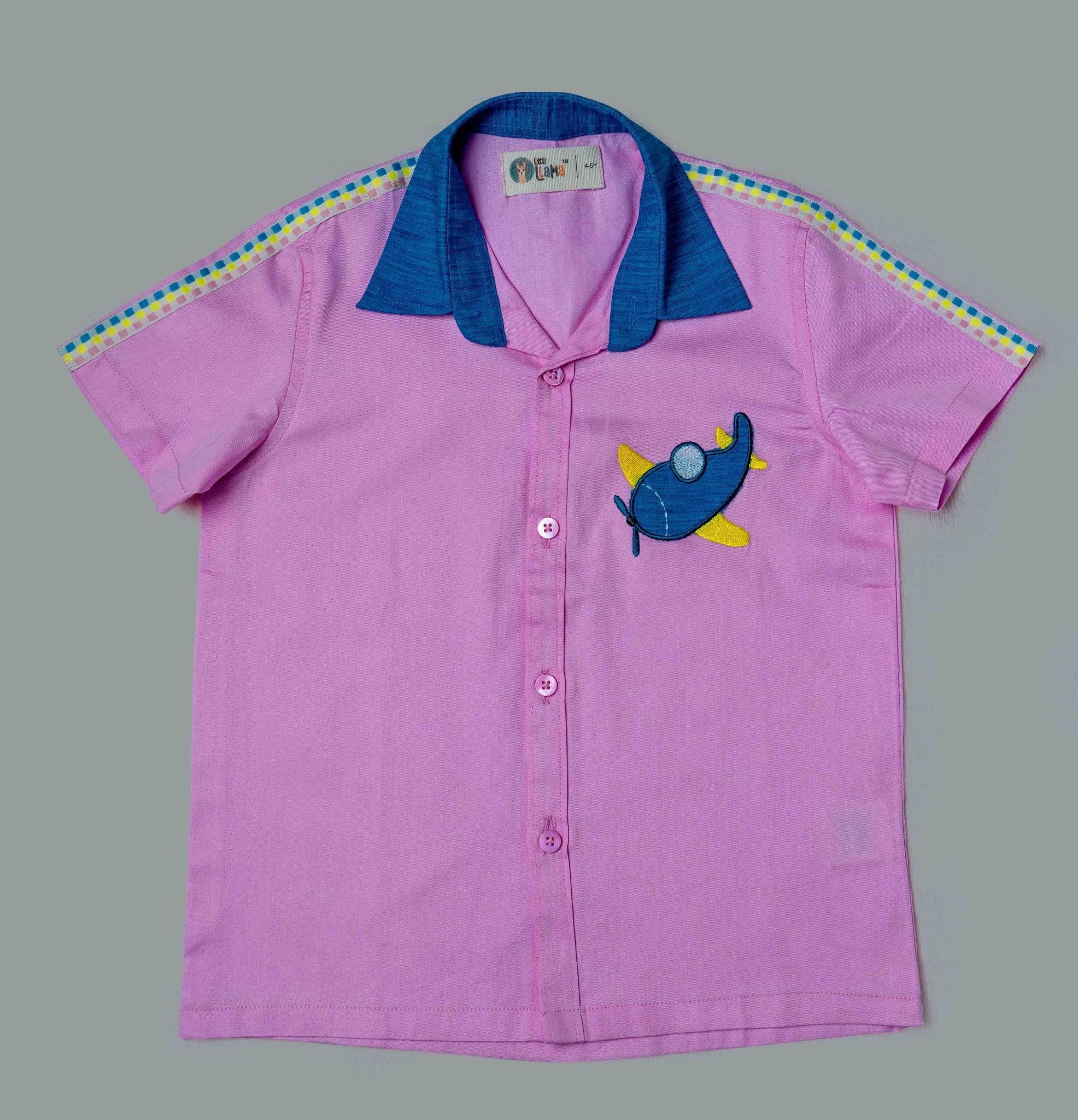 Candy Pink Aeroplane Shirt - littlellama.in