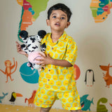 Lion Shorts Pajama Set for Boys - littlellama.in