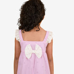 Pink Dobby Cotton Jumpsuit for Girls - littlellama.in